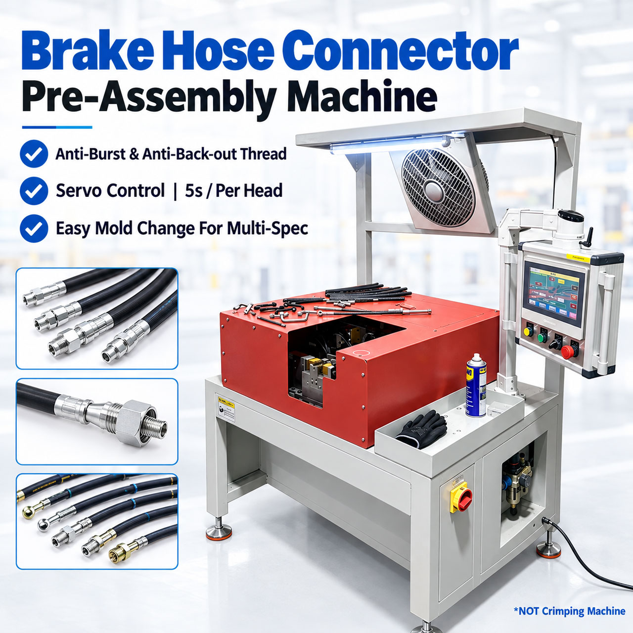 Brake Hose Fitting Assembly Machine