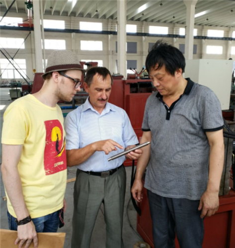 Russia customer visiting